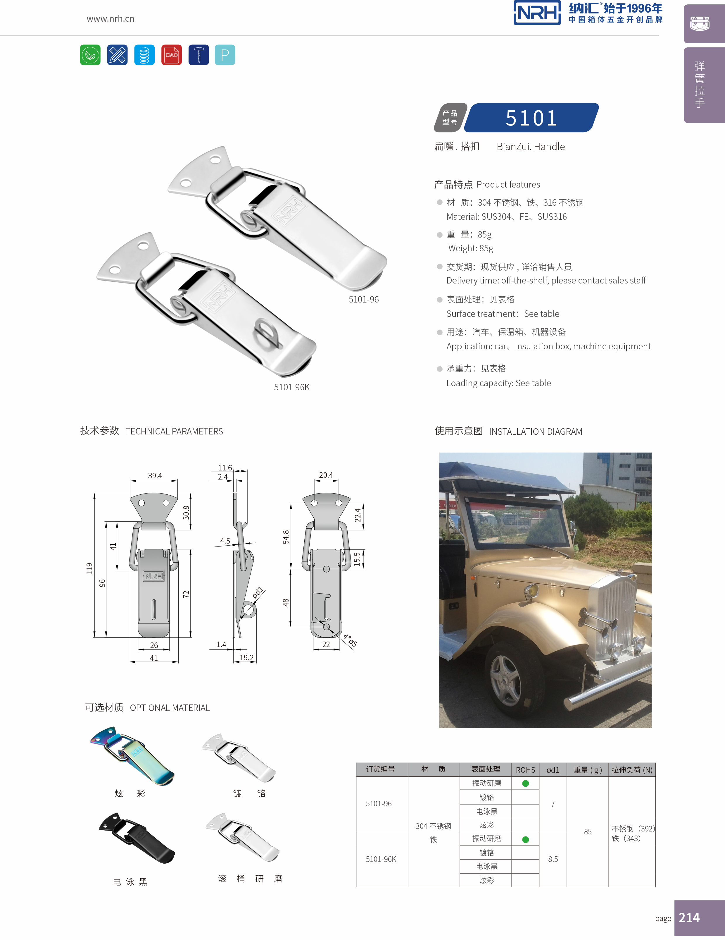 扁嘴91香蕉app官网5101-96吉他箱锁扣_保鲜箱锁扣_NRH91香蕉app91香蕉app官网 